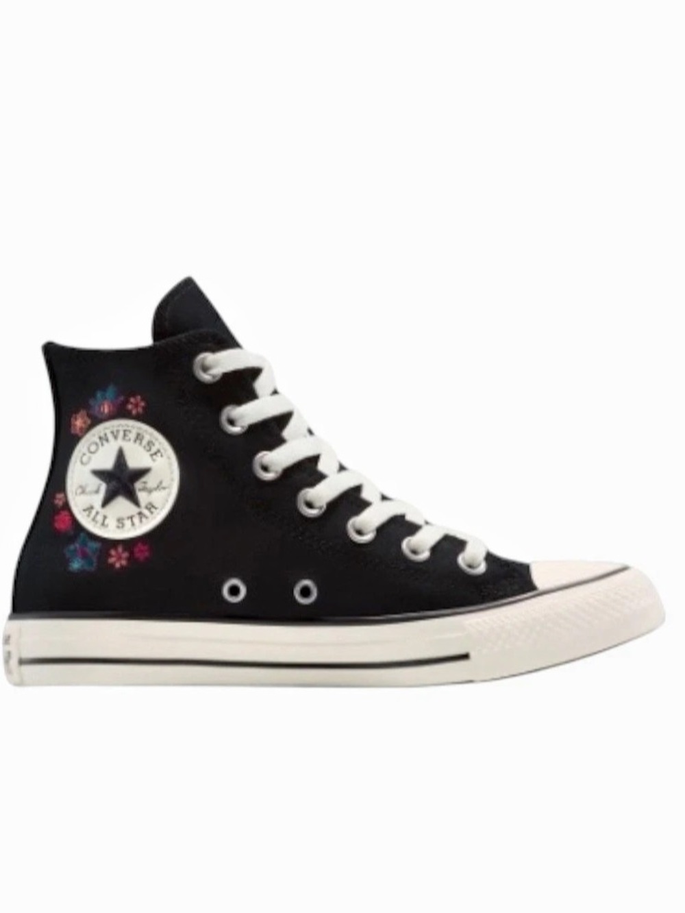 Converse Chuck Taylor All Star Floral High-Top Sneakers in Black & White Like